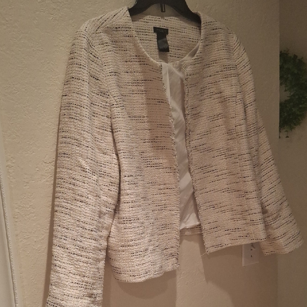Women's Cream Tweed Jacket